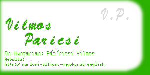 vilmos paricsi business card